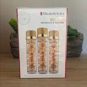 NWT 90+3 pc Elizabeth Arden Gold CapsulesADVANCED CERAMIDE YOUTH RESTORING SERUM